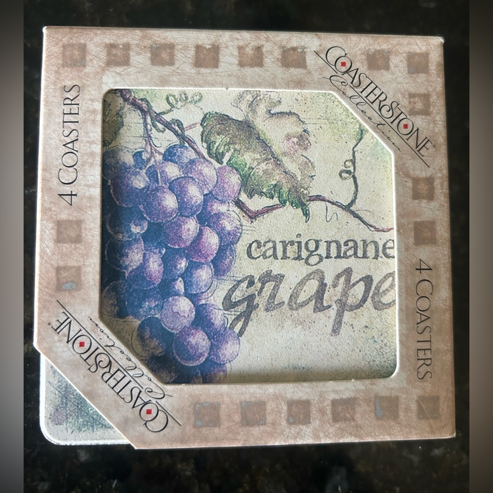 Coasterstone Coasters Set Of 4‎ Grapes NEW